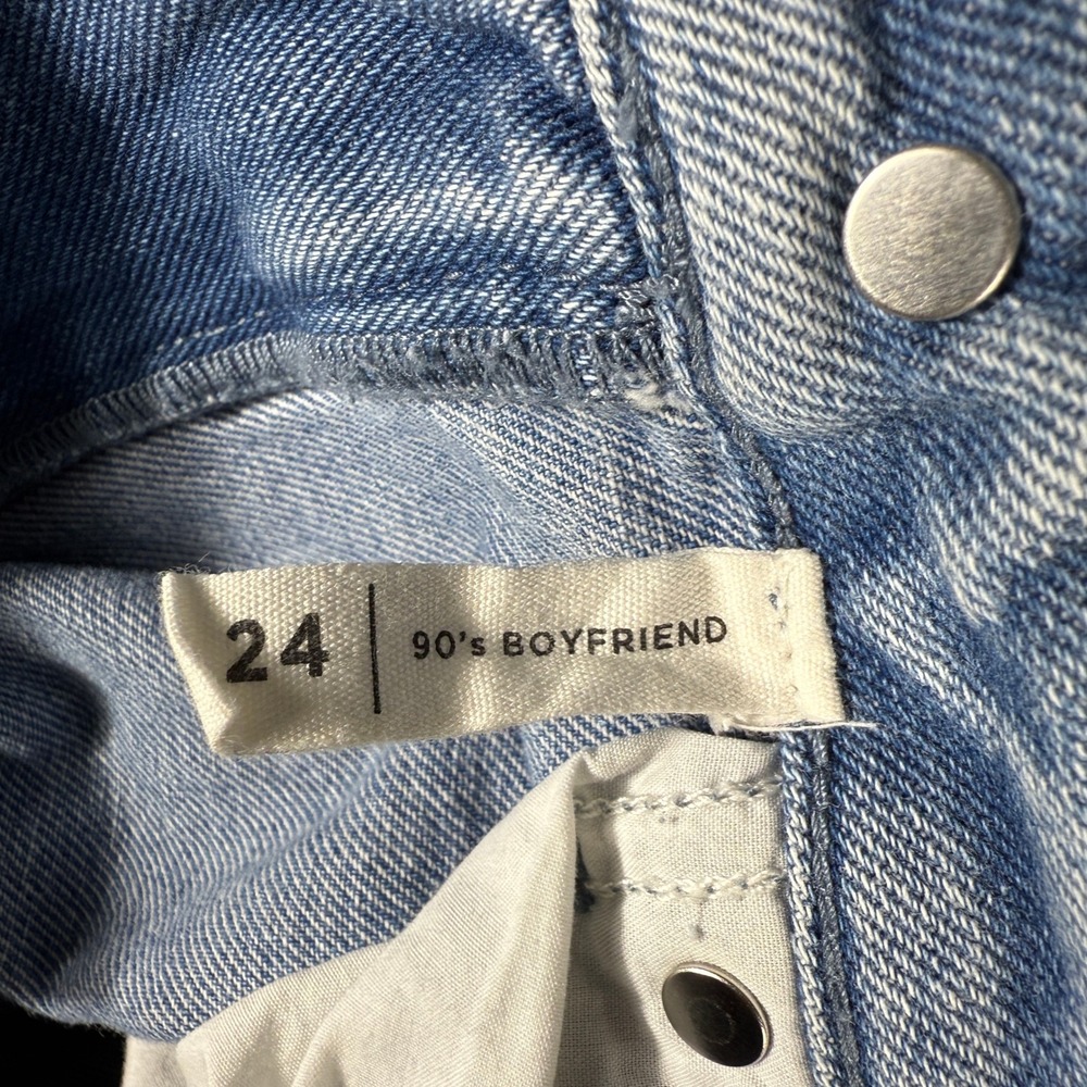 Pacsun 90s Boyfriend Jeans Size 24 Butterfly Light Wash High Rise - Picture 8 of 11